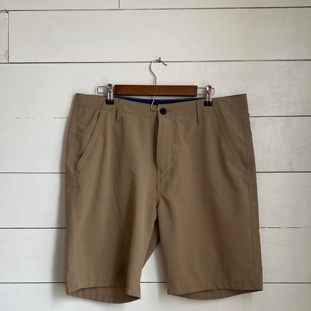 Classic Tan Men's Flat Front Shorts